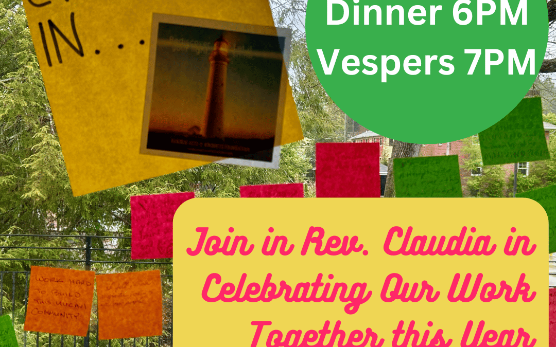 Dinner 6PM & Vespers 7PM – Resume in September